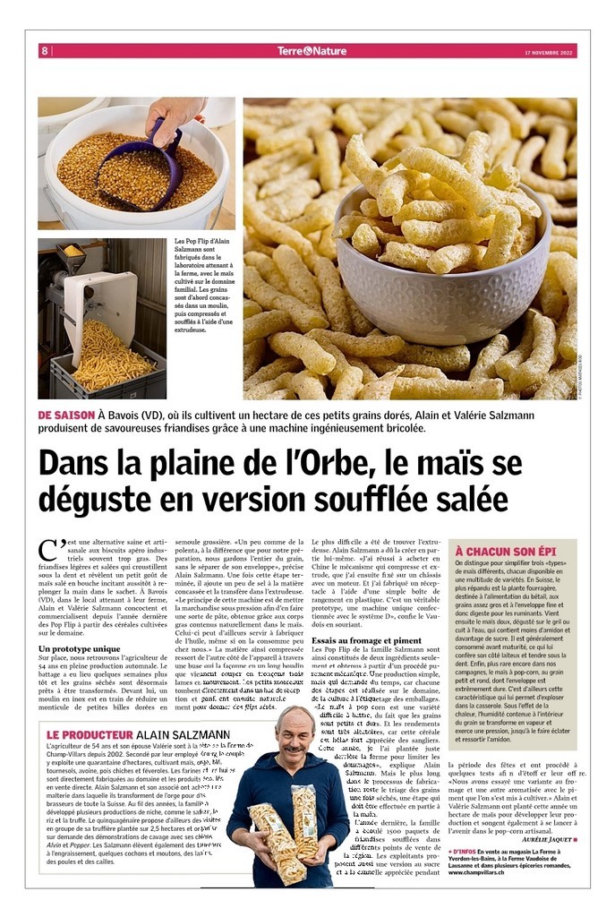 Article Terre & Nature du 17.11.2022
